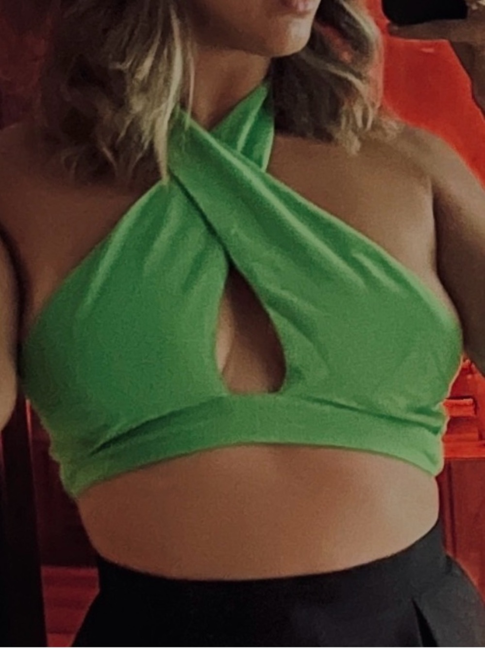 FARM Rio Lime Green Crop Top - Picture 3 of 4